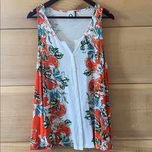 Anthropologie Akemi+Kin floral swing tank top